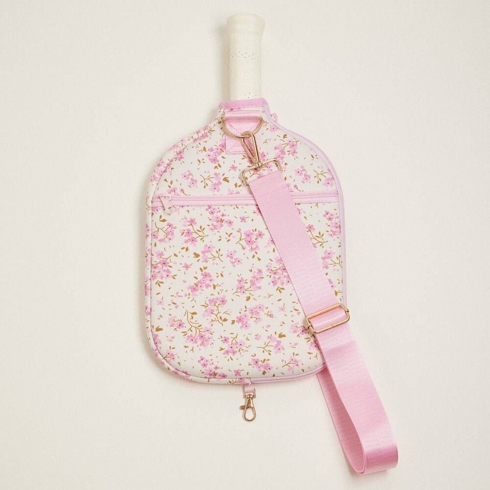 Boho-Floral-Neoprene-Pickleball-Paddle-Bag